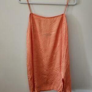 Orange Zebra Print Motel Rocks satin mini slip dress